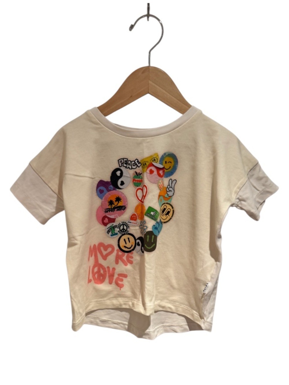 MOLO cream graffiti print t-shirt - size 104